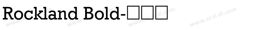 Rockland Bold字体转换